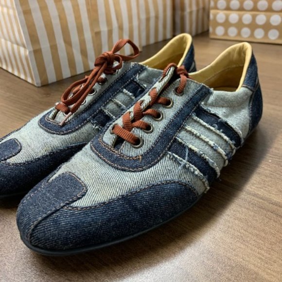 Dolce & Gabbana Shoes Women Sneakers Size 37 Blue - Picture 2 of 8